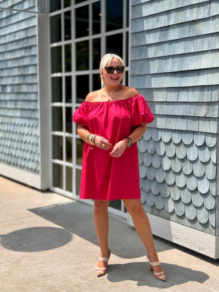 The prettiest hot pink dress for summer! Love off the shoulder look. It’s flattering in the tummy area too, doesn’t cling. 

Save with code WANDA15

#LTKsalealert #LTKmidsize #LTKover40