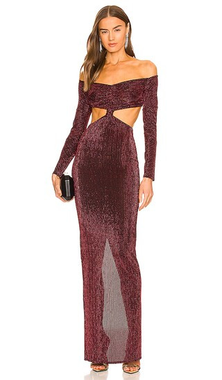 x REVOLVE Odette Maxi Dress in Black & Pink | Revolve Clothing (Global)