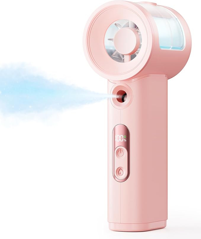 SWEETFULL Handheld Misting Fan Portable - 5000mAh Rechargeable Battery, Powerful Turbo Personal M... | Amazon (US)