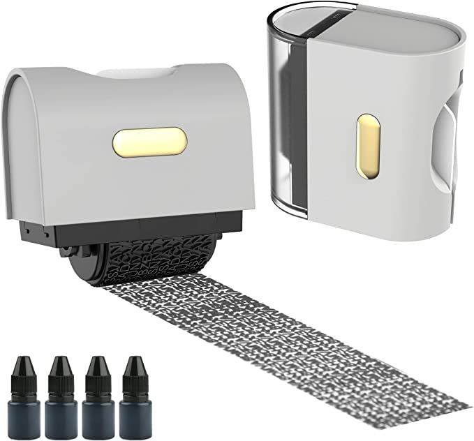 Lomil Identity Protection Roller Stamps 2 Pack, Confidential Security Roller Stamp Including 4-Pa... | Amazon (US)