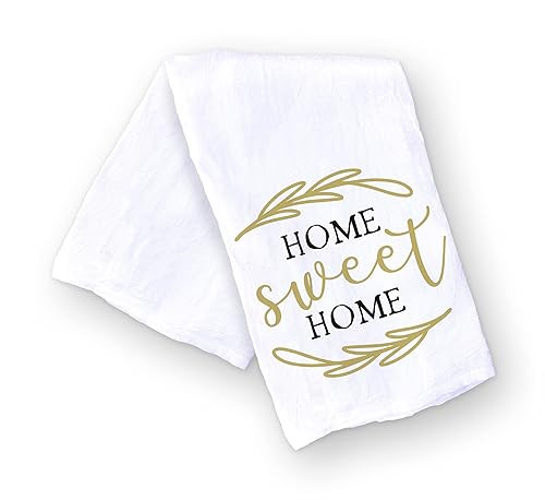 Handmade Kitchen or Bathroom Towel - Home Sweet Home - 100% Cotton Funny Flour Sack Hand Towel fo... | Amazon (US)