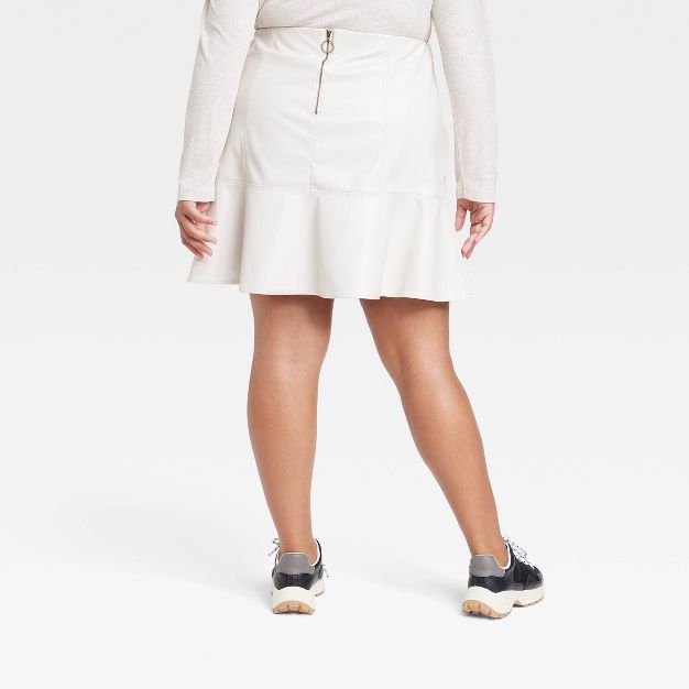 Women's Plus Size Faux Leather Mini Skirt - Ava & Viv™ | Target