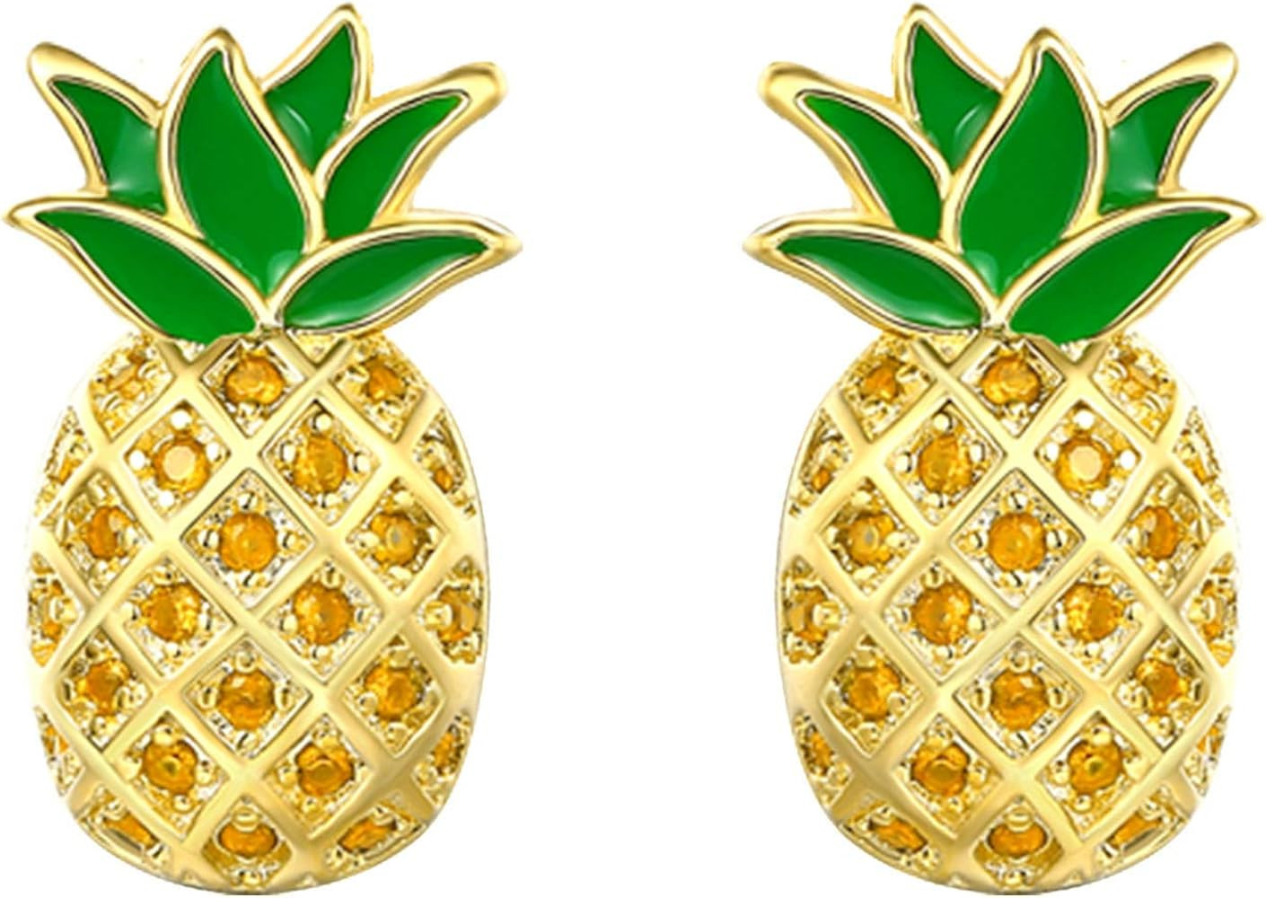 Be Like A Pineapple - Stainless Steel Sparkle Pineapple Earrings For Women - Hawaiian Ivf Summer ... | Amazon (US)