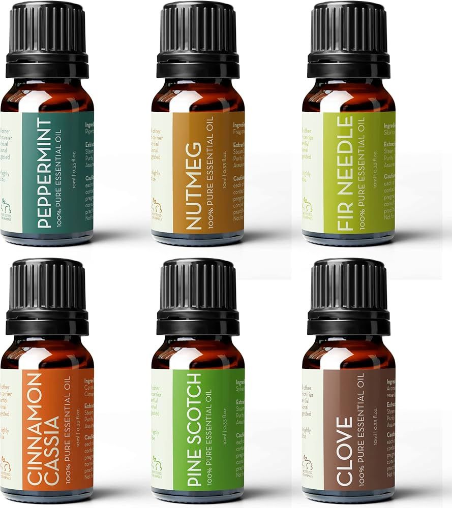 Winter Essential Oils Set - Create the Scents of Autumn / Fall, Christmas Holiday - Contains Cinn... | Amazon (US)