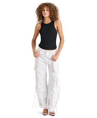 Women's Duo Denim Cotton Cargo Pants | Macy's