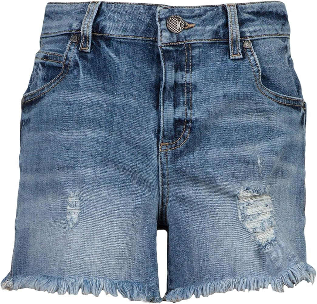 KUT from the Kloth Gidget High-Rise Fray Jean Shorts Traveler 0 4 | Amazon (US)