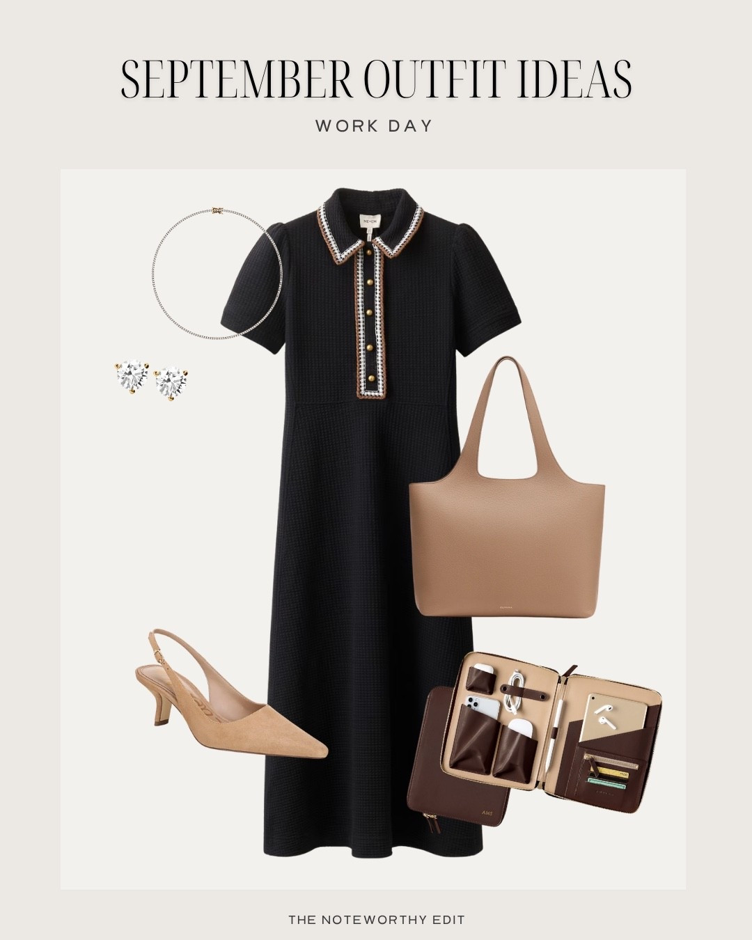September outfit idea - work day

Short sleeve midi dress
Leather work tote
Slingback heels 
Tech organizer

#LTKSeasonal #LTKWorkwear