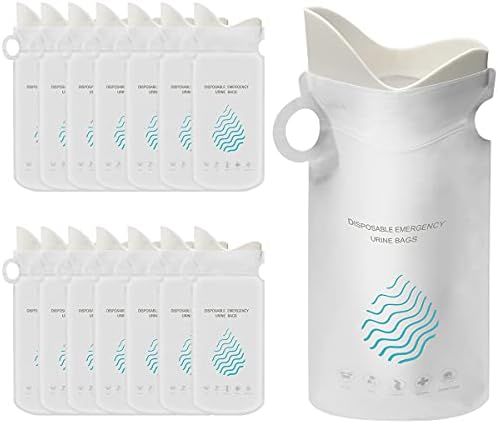 OUMEE 8/12/20 Pack 700ML Emergency Disposable Urinal Bags, Camping Pee Bags Unisex Urine Bag Vomit B | Amazon (US)