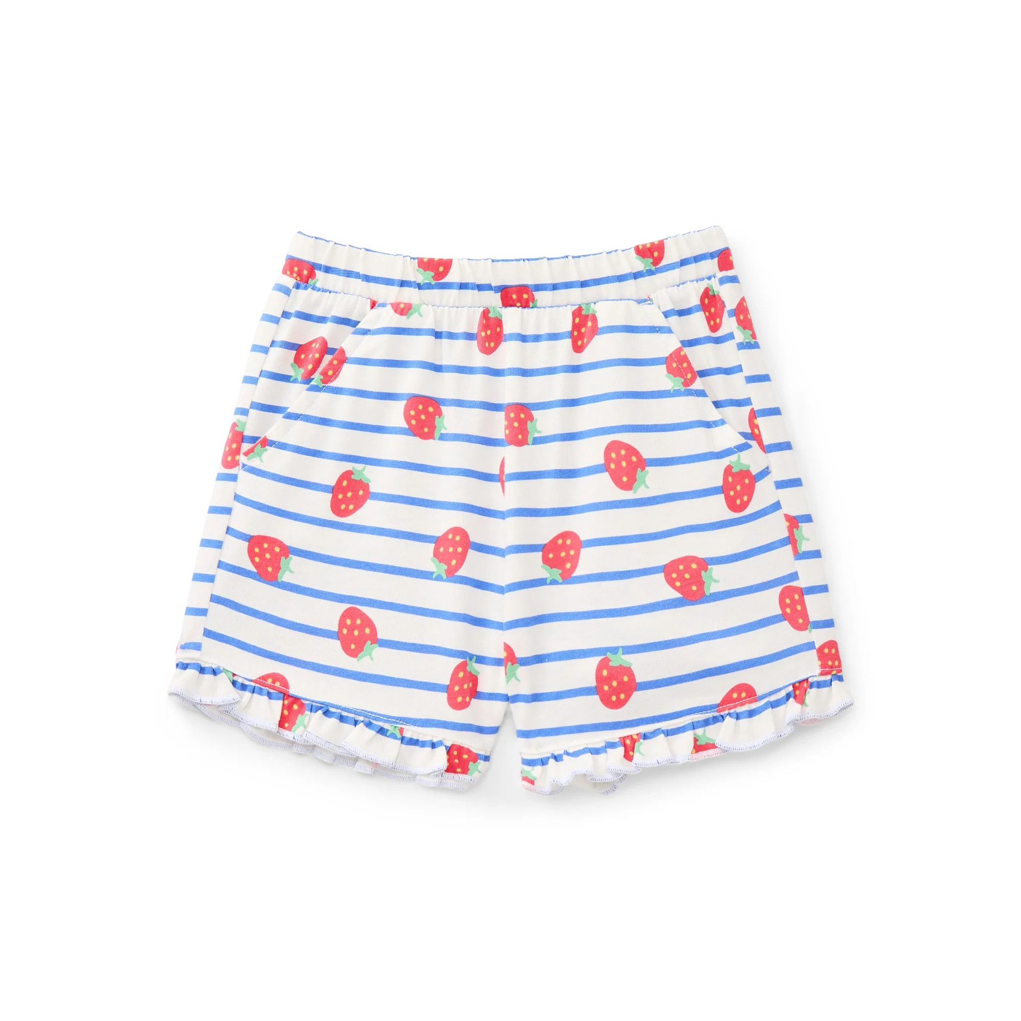 Wonder Nation Toddler Girls Ruffle Hem Shorts, Sizes 18M-5T | Walmart (US)