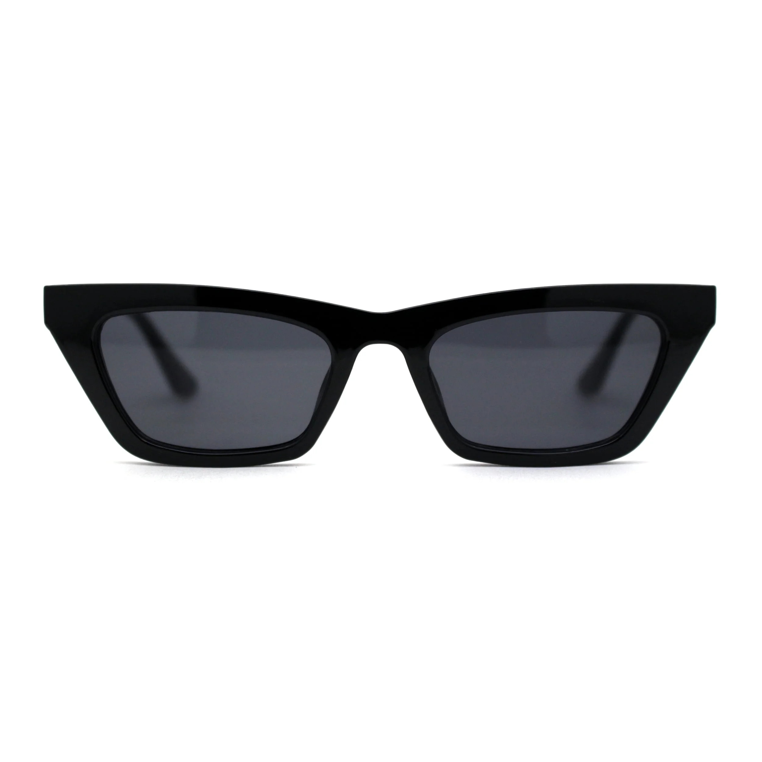 Womens Mod Cat Eye Trendy Retro Plastic Sunglasses Shiny Black | Walmart (US)