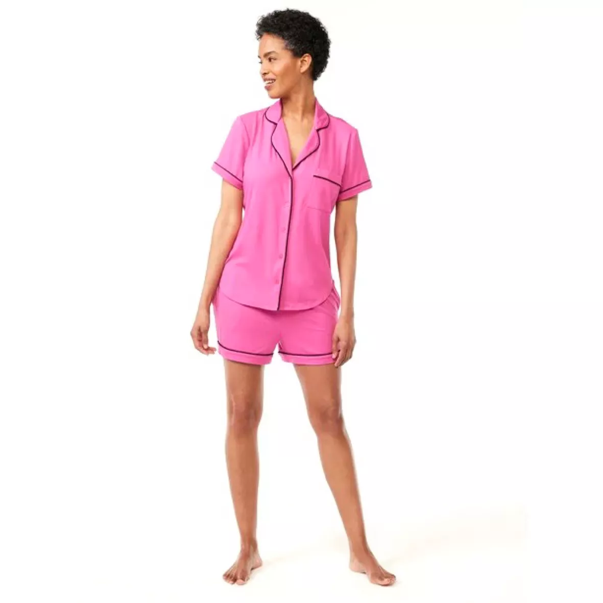 Women's Short Sleeve Notch Collar … curated on LTK