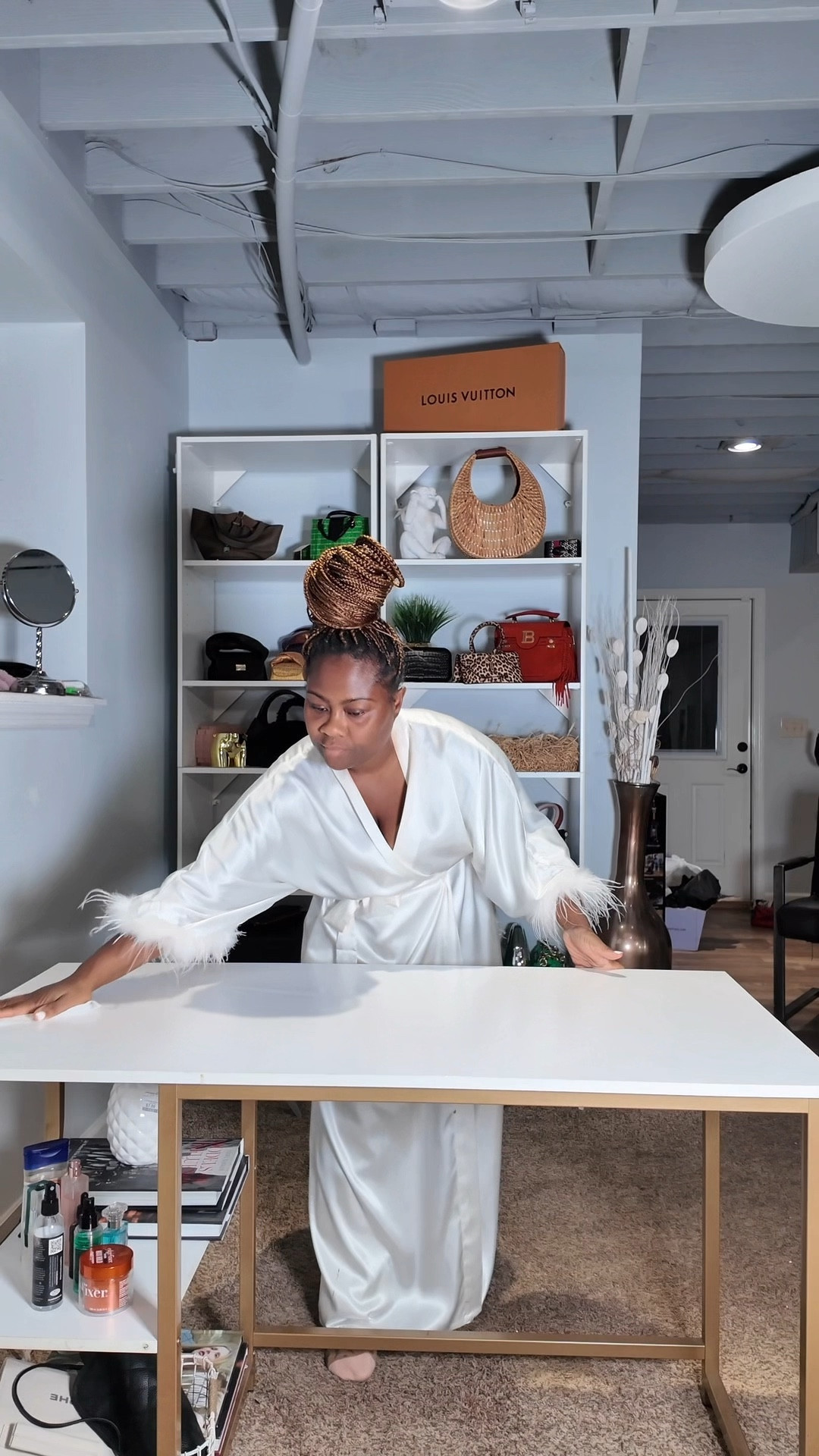 The work from home area i always wanted! Let’s decorate my work space with some of my essentials like a phone holder, light up vanity mirror, makeup organizer and more! Shop all these for your space 

#LTKWatchNow #LTKHome #LTKFindsUnder50