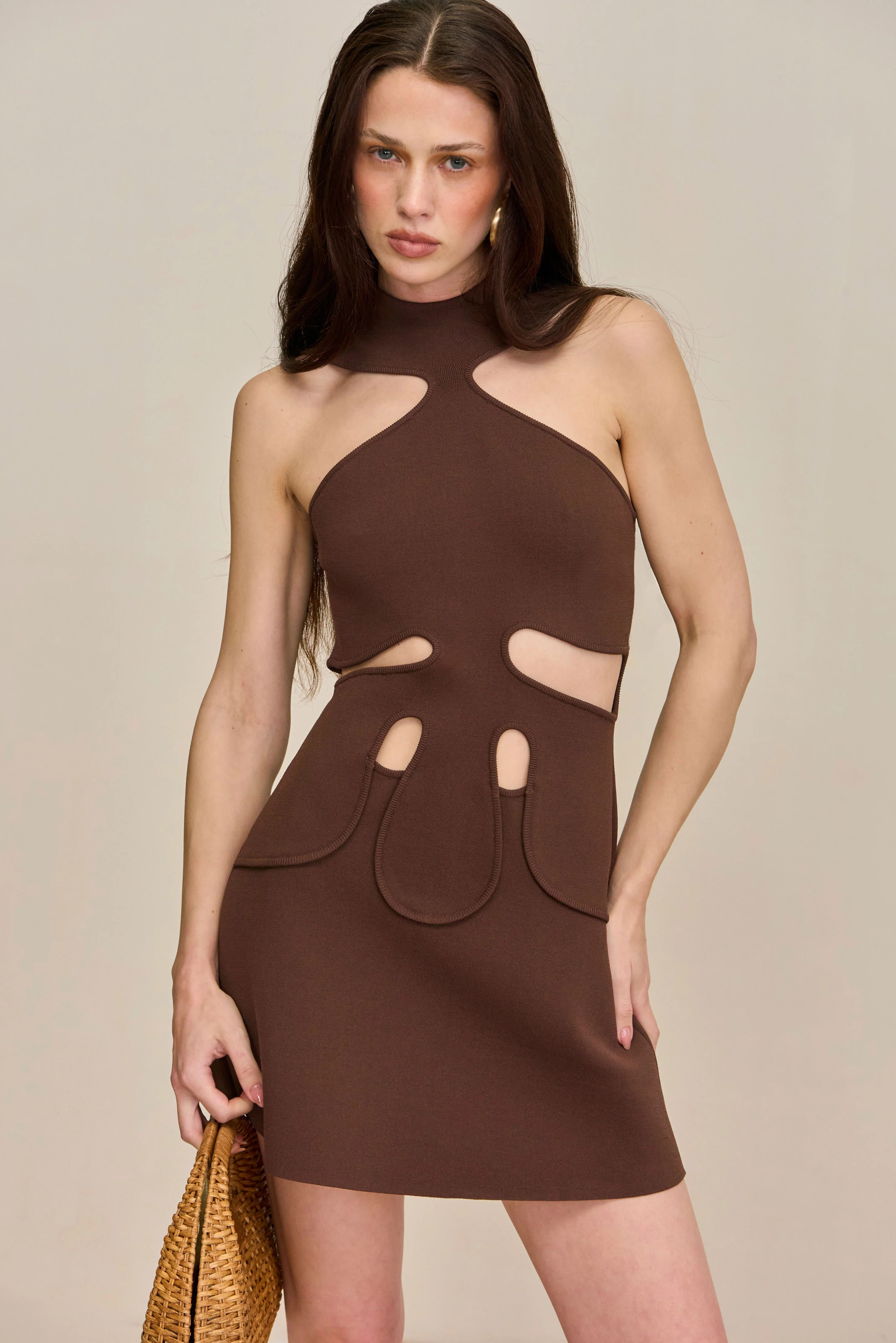 LILLIE KNIT DRESS - JAVA | Cult Gaia - US