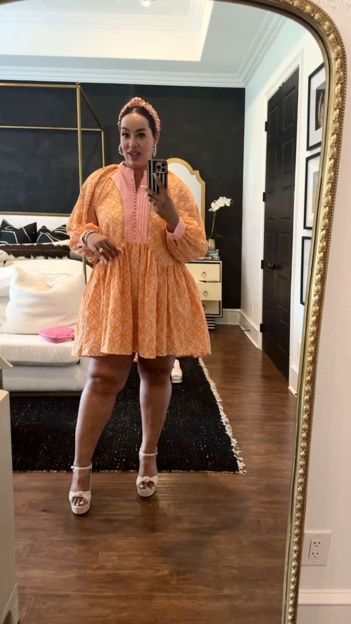 Mother's Day Outfit Inspo - I love the color palette on this dress from Amazon ✨ Wearing size XL 

 #LTKFindsUnder50 #LTKStyleTip #LTKPlusSize