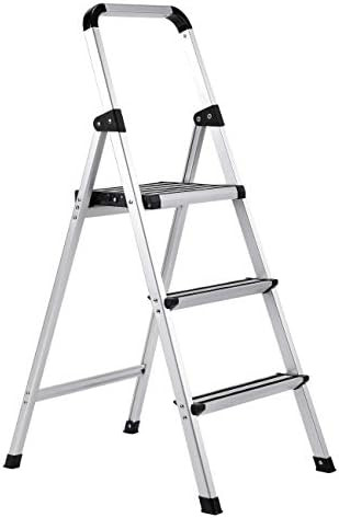 BirdRock Home 3-Step Aluminum Step Ladder - Sturdy Thin Folding Stool - 3 Anti-Slip Steps - Wide ... | Amazon (US)