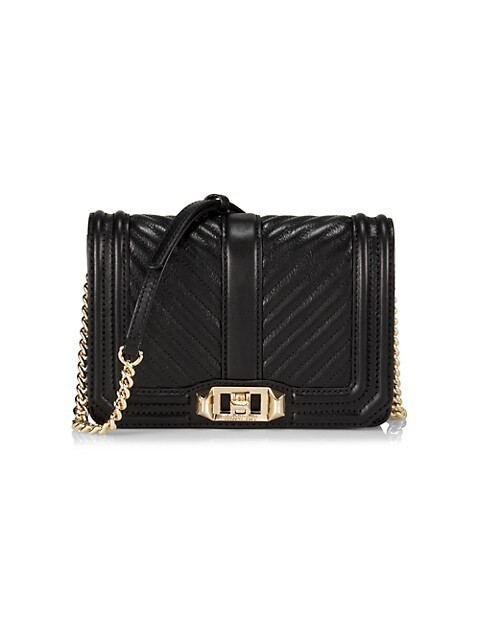 Small Love Chevron Quilted Leather Crossbody Bag | Saks Fifth Avenue