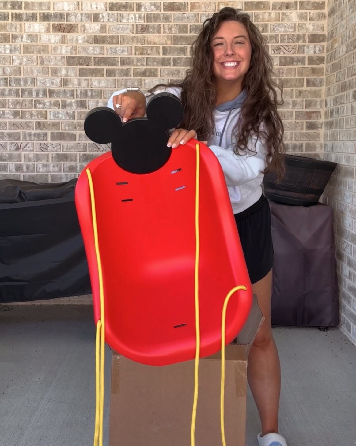 Set up Trace’s first swing today ♥️
It was only $30 & so adorable! 

Also wearing a large in this cropped sweatshirt 🔗

#LTKBaby #LTKFamily #LTKHome