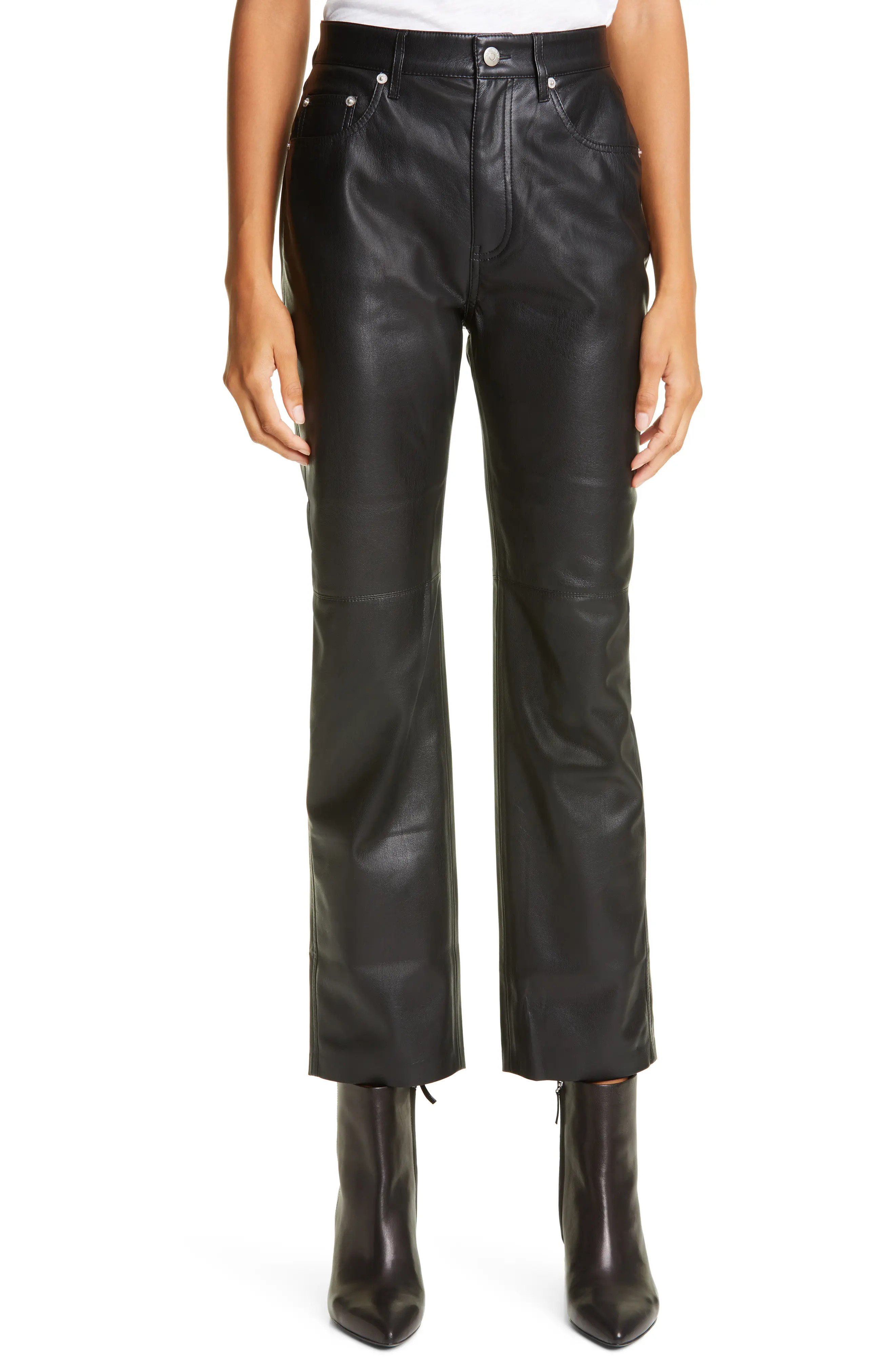 Women's Nanushka Vinni Faux Leather Pants, Size Medium - Black | Nordstrom