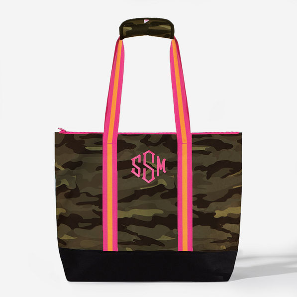 Monogrammed Large Zip Top Tote | Marleylilly