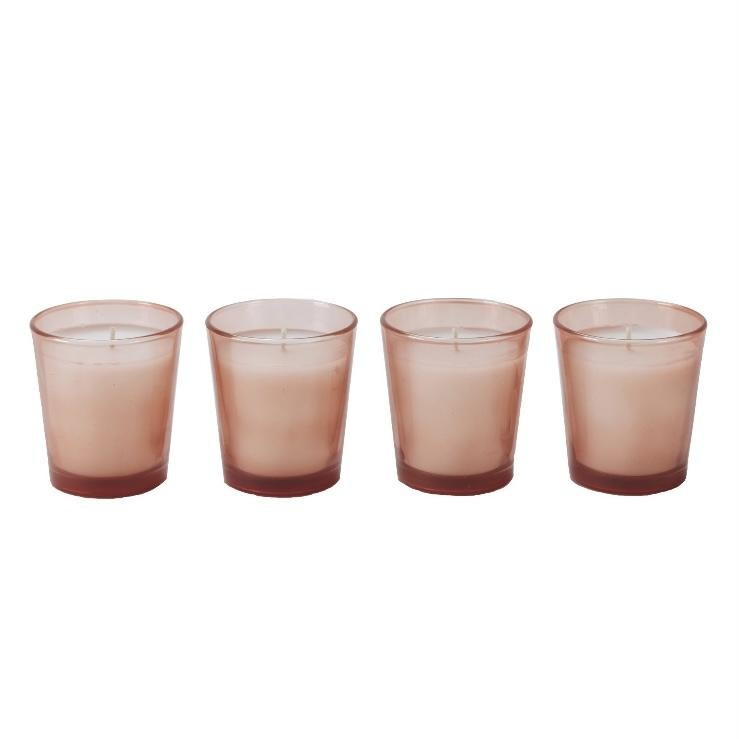 Wax Votives Coral, Set of 4 | Amanda Lindroth