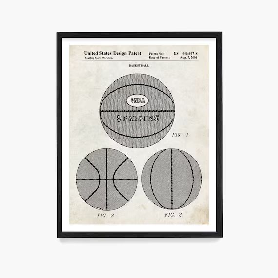 Basketball Patent Poster Basketball Wall Art Basketball | Etsy | Etsy (US)