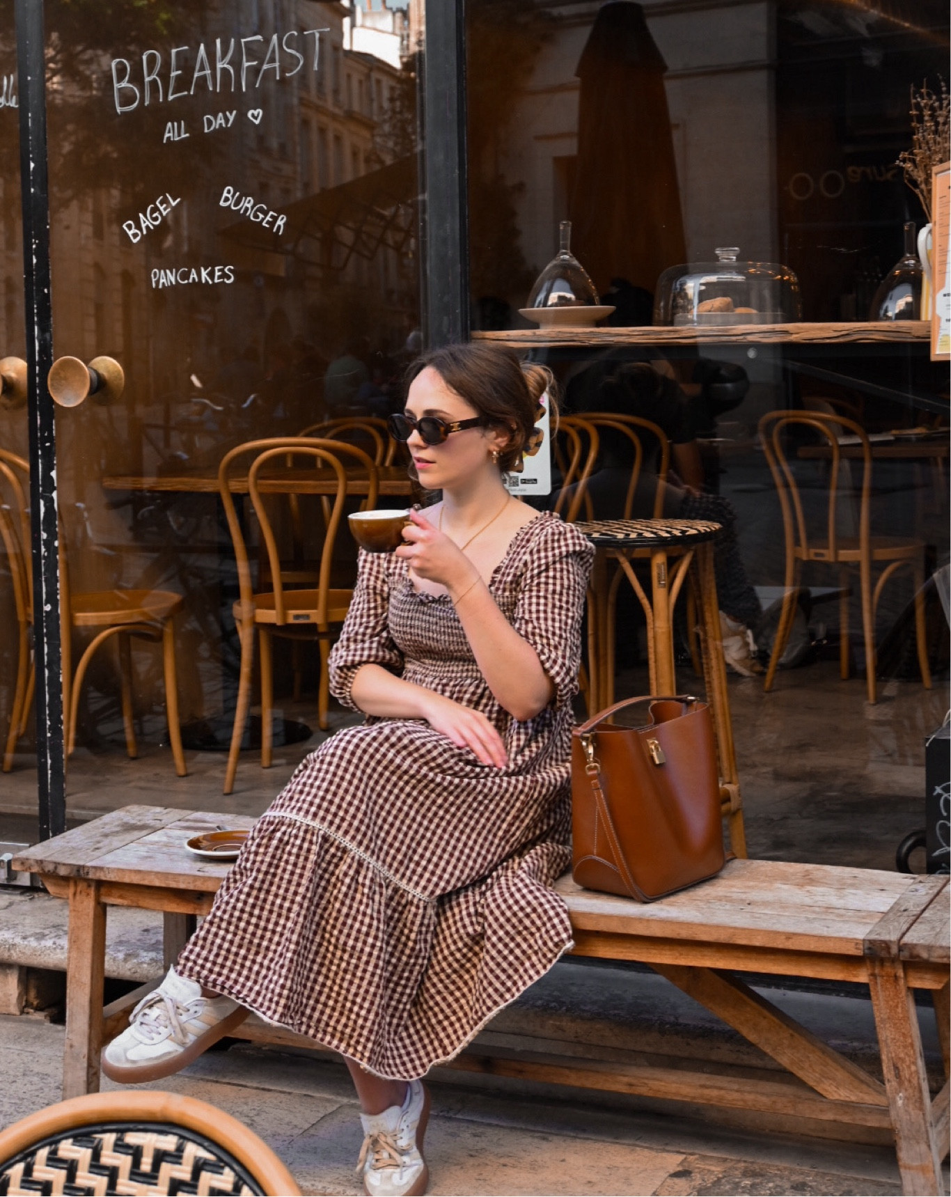 Shades of brown for autumn! 🍂 Nobody’s Child gingham midi dress, Mango bucket bag, Adidas sambas and Céline sunglasses 

#LTKautumn #LTKuk