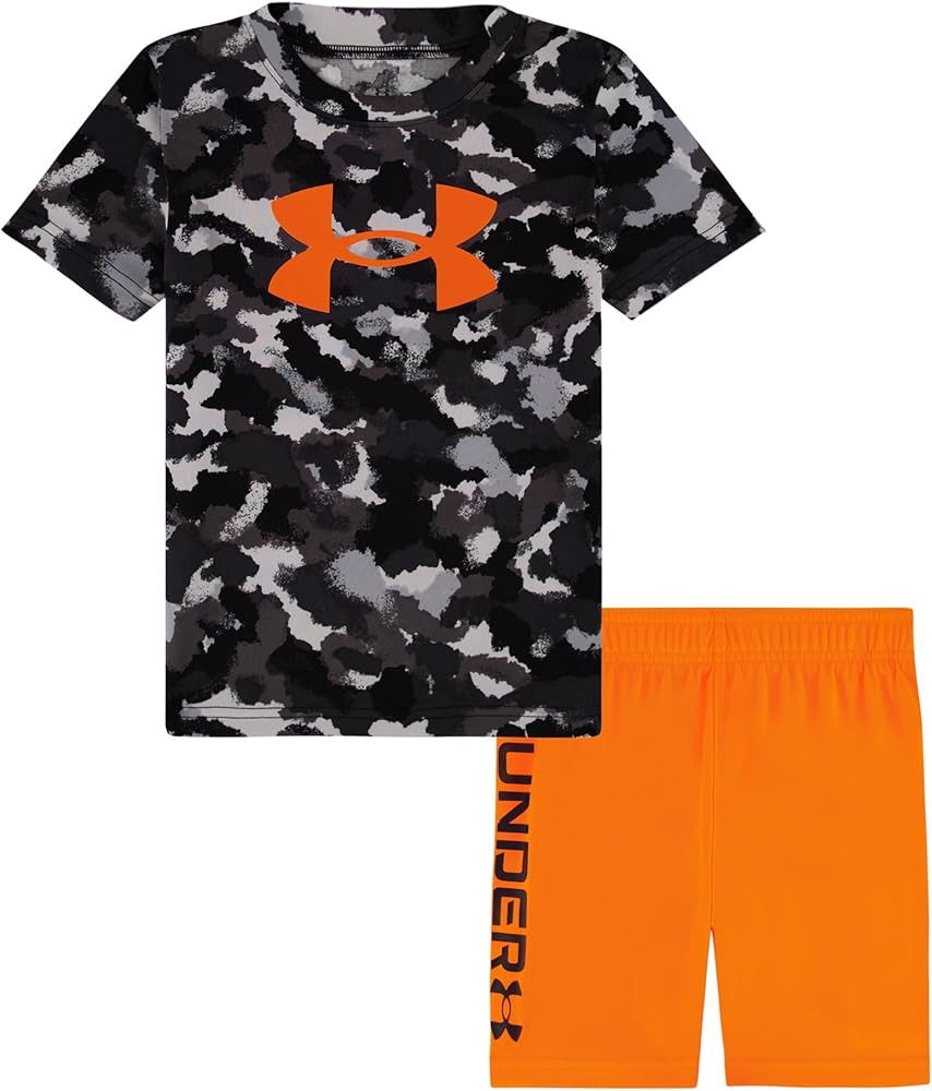 Under Armour boys Short Sleeve Tee and Short Set, Lightweight and Breathable | Amazon (US)