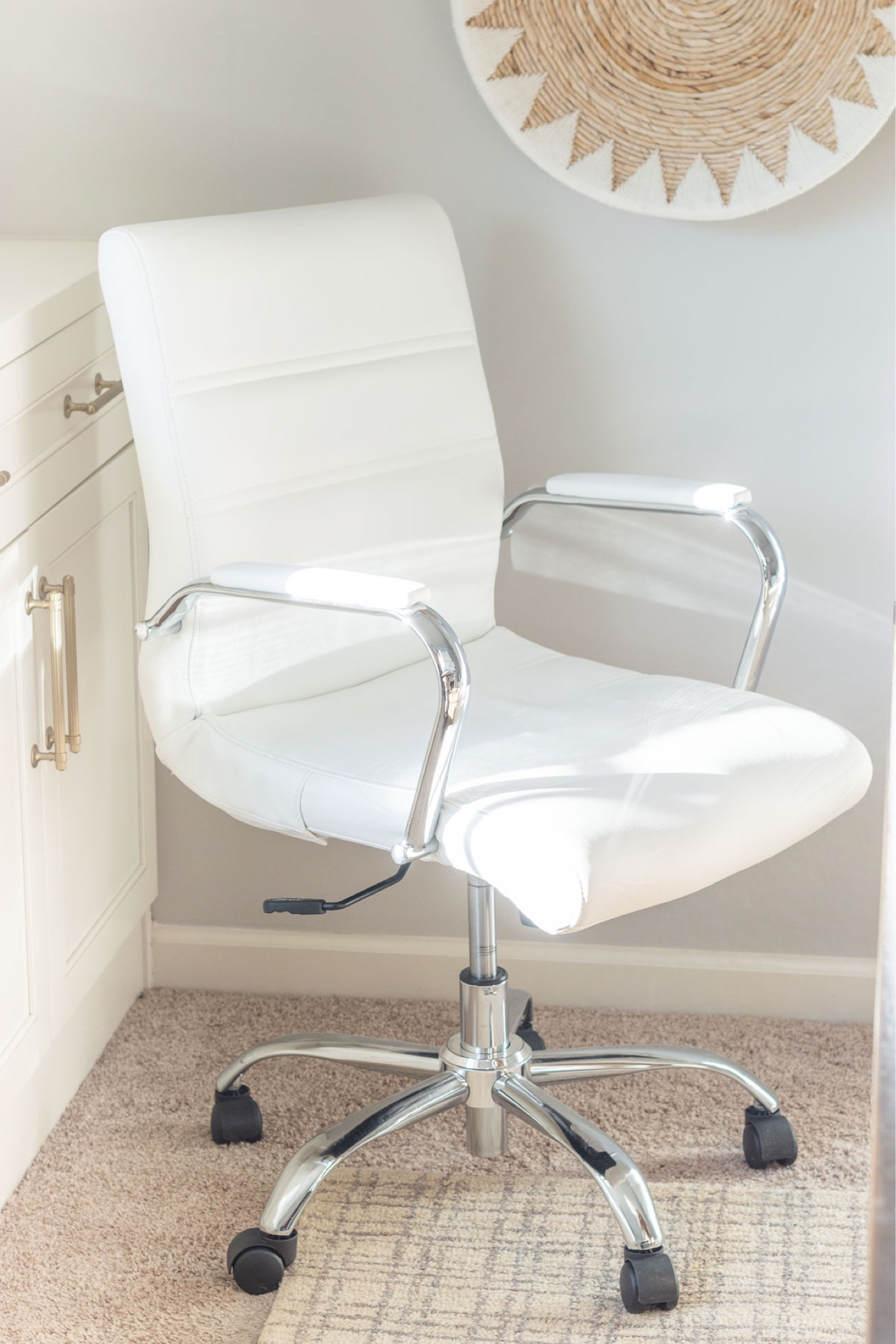 My office chair that I’ve had for years is available in a ton of different colors and finishes and is amazingly affordable. I also just added this neutral checked rug to my home office space and it goes so well with the other natural textures. home decor office decor white task chair Wayfair find #LTKStyleTip

#LTKSaleAlert #LTKHome