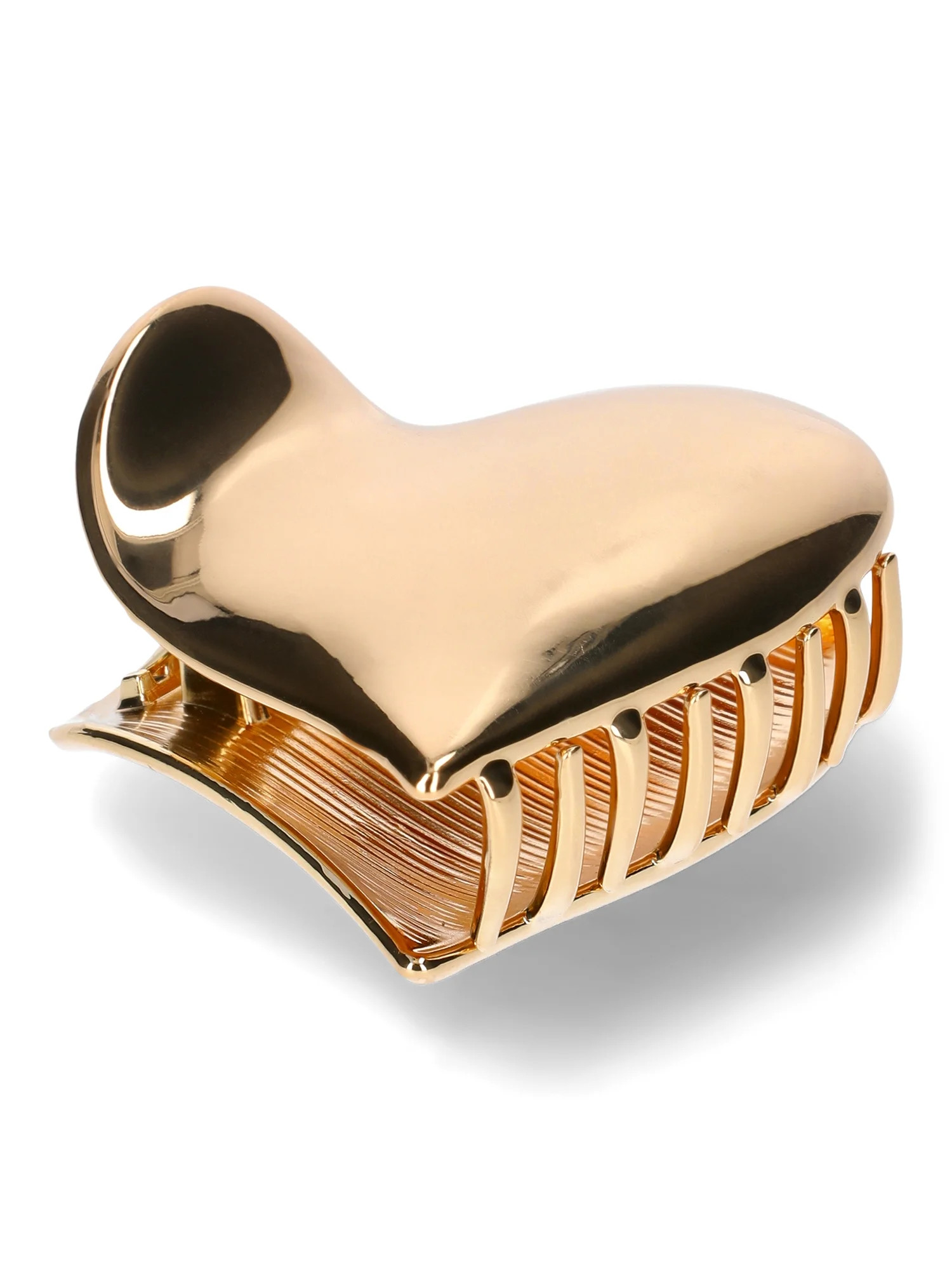 No Boundaries Heart Hair Claw Clip Set, Gold-tone, Women's | Walmart (US)