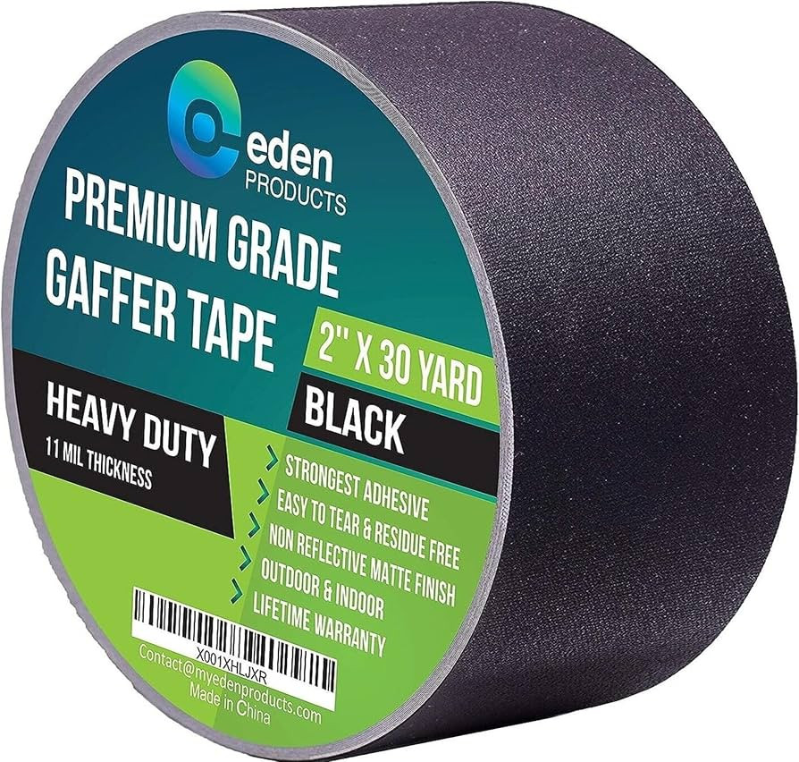 EdenProducts Professional Grade Gaffer Tape 2" x 30 Yards, Floor Tape for Electrical Cords Cable ... | Amazon (US)