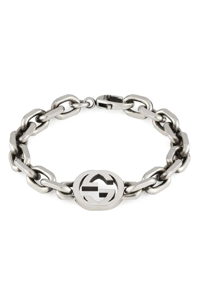 Men's Interlocking G Silver Bracelet | Nordstrom