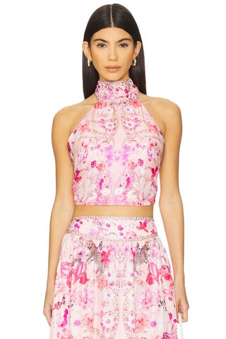 Halter Tie Back Top in Botanical Novella | Revolve Clothing (Global)