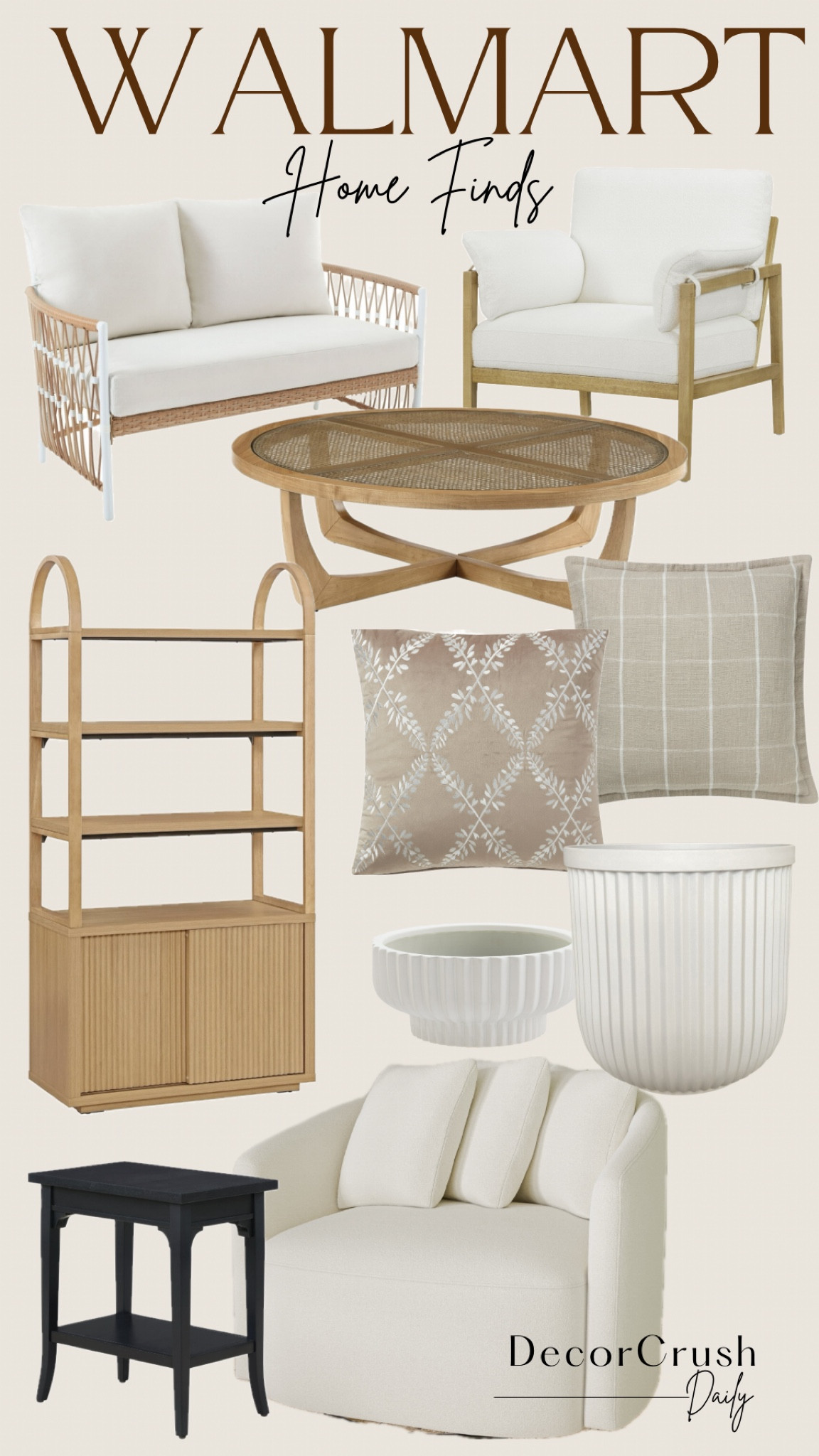 Spring into style with Walmart's latest home decor and furniture arrivals! From chic patio sets to cozy accent chairs, elevate your space with modern and neutral touches. 🌸✨ 

#WalmartHome #SpringDecor #PatioFurniture #NeutralHome #ModernDecor #HomeInspiration #OutdoorLiving #AccentChair #NeutralDecor #HomeStyling #CoffeeTable #EndTable #ArchedBookshelf #SpringVibes

#LTKhome #LTKSeasonal #LTKstyletip