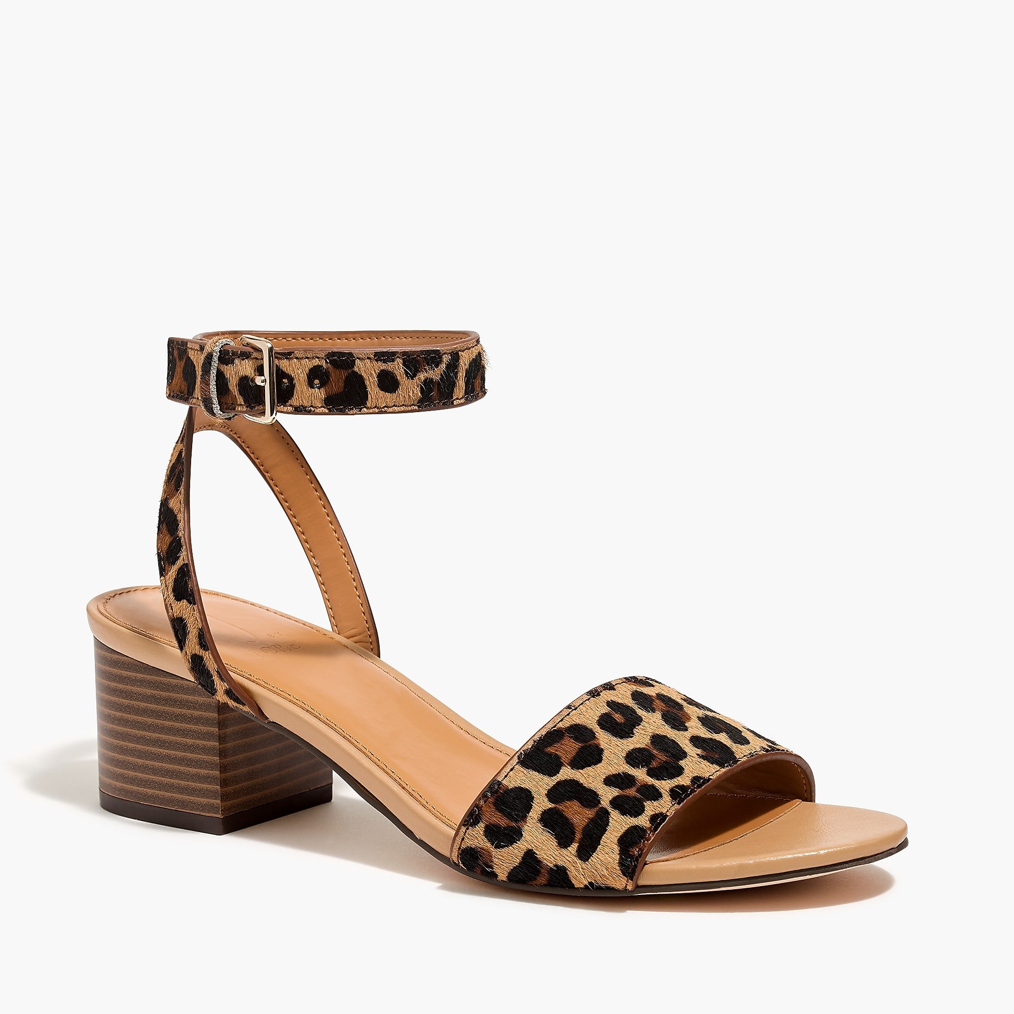 Calf hair block-heel sandals | J.Crew Factory