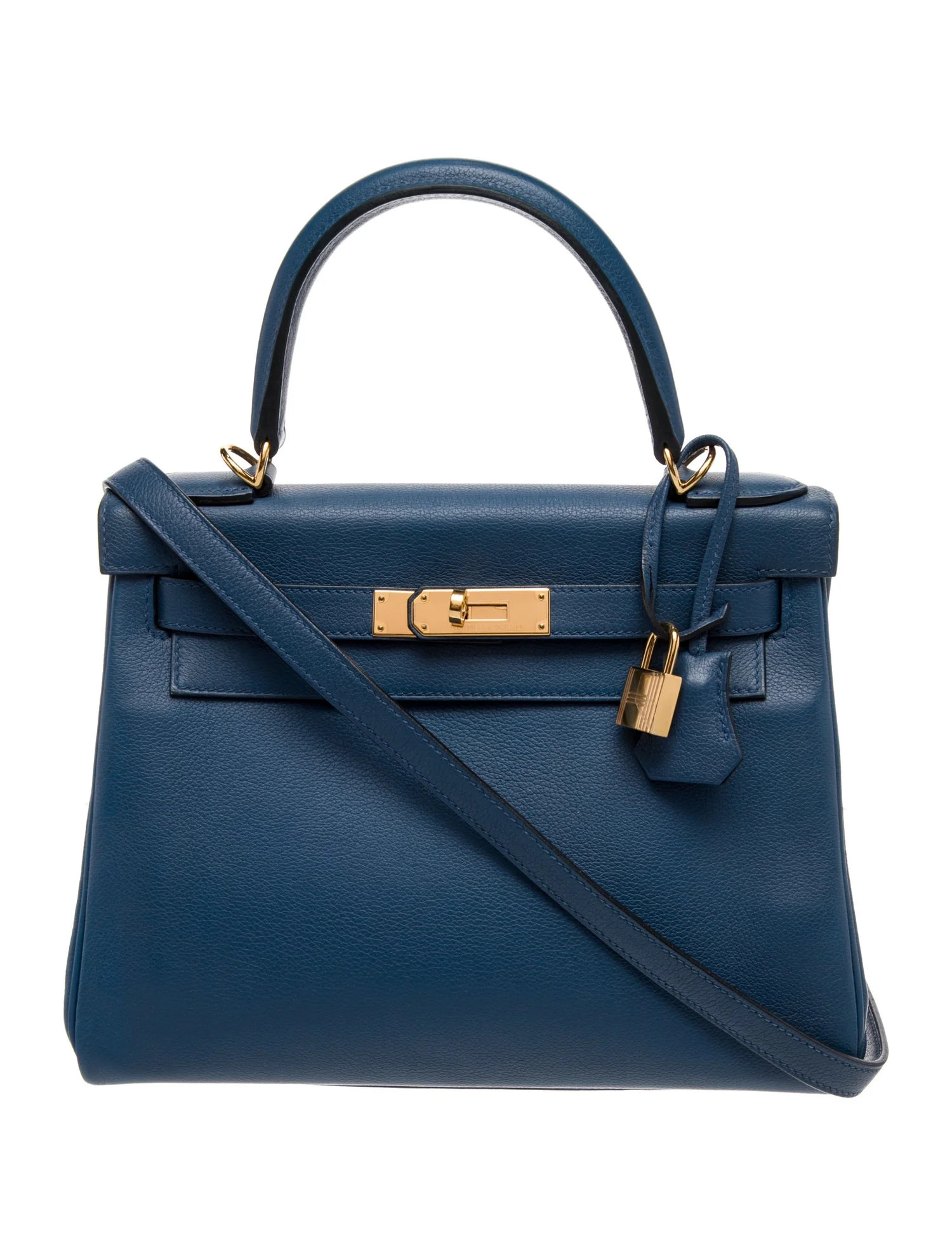 Hermès Evercolor Kelly II Retourne 28 - Blue Handle Bags, Handbags - HER783824 | The RealReal | The RealReal