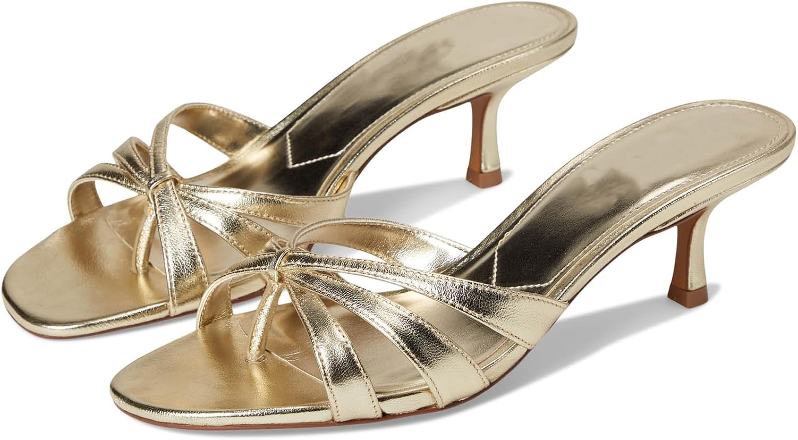 Kitten Heel Sandals for Women Flip Flop Open Round Toe Strappy Mule heels Comfort Casual Thong Sl... | Amazon (US)
