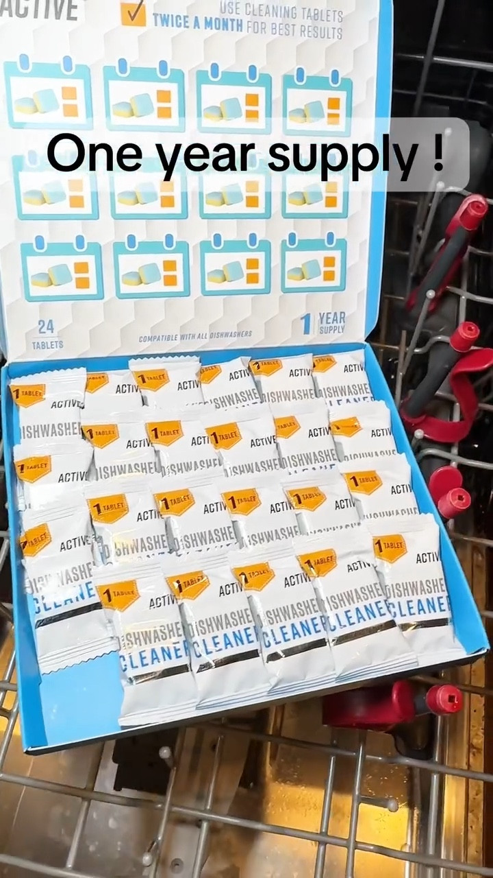 We all know it’s just part of maintenance so get a years worth of dishwasher cleaner and be done so you don’t end up hand washing dishes! #activedishwashercleaner #appliances #cleaninghacks #maintenance #dishwasher 

#LTKWatchNow #LTKHome #LTKFamily