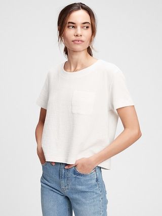 Relaxed Cropped Pocket T-Shirt | Gap (CA)
