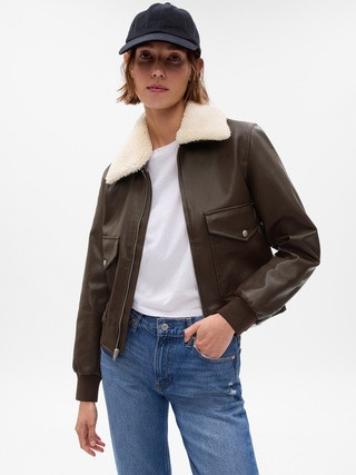 Faux-Leather Flight Jacket | Gap (US)