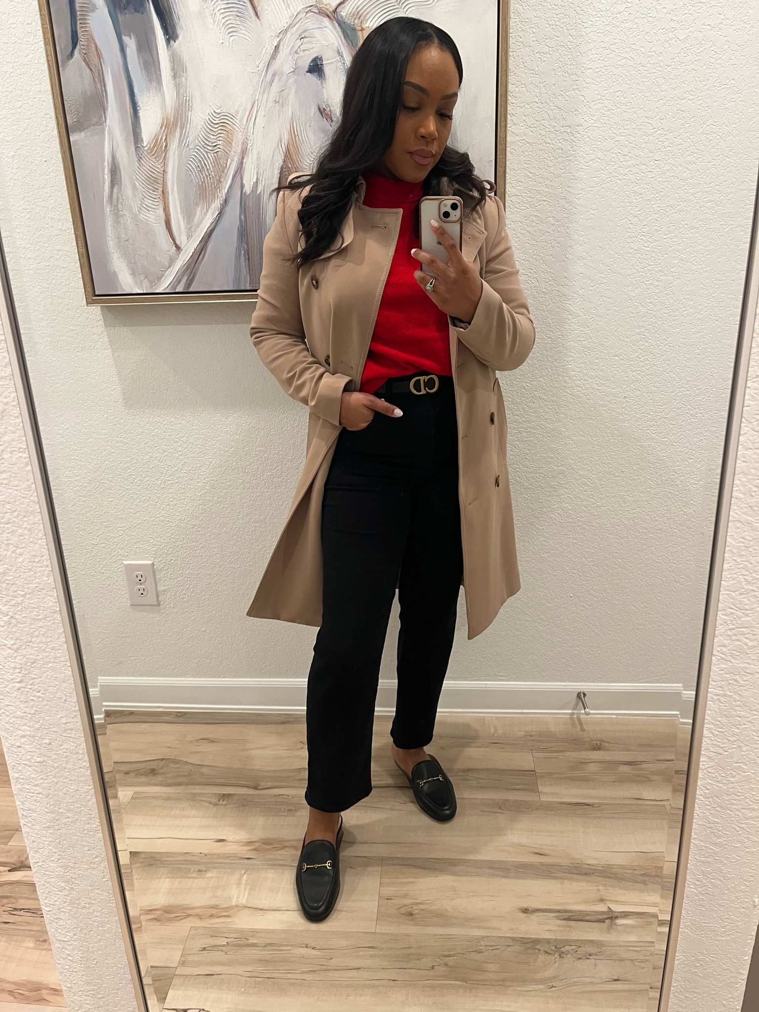 Casual work outfit!

Black jeans + red sweater + trench coat❤️

#LTKFindsUnder100 #LTKWorkwear #LTKStyleTip