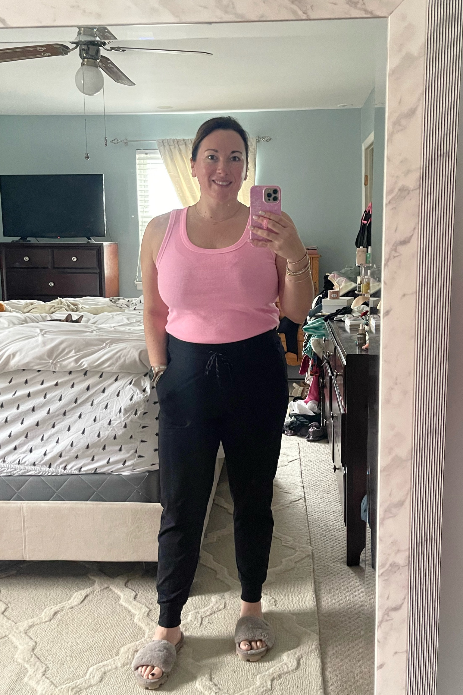 My favorite Zella joggers are currently on sale for $39! That’s 40% off! I wear a size medium  

#LTKActive #LTKMidsize #LTKFindsUnder50