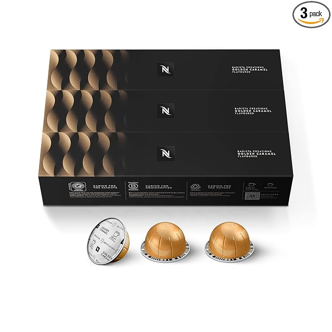 Nespresso Capsules Vertuo, Golden Caramel, Medium Roast Coffee, 30 Count Coffee Pods, Brews 7.8oz... | Amazon (US)