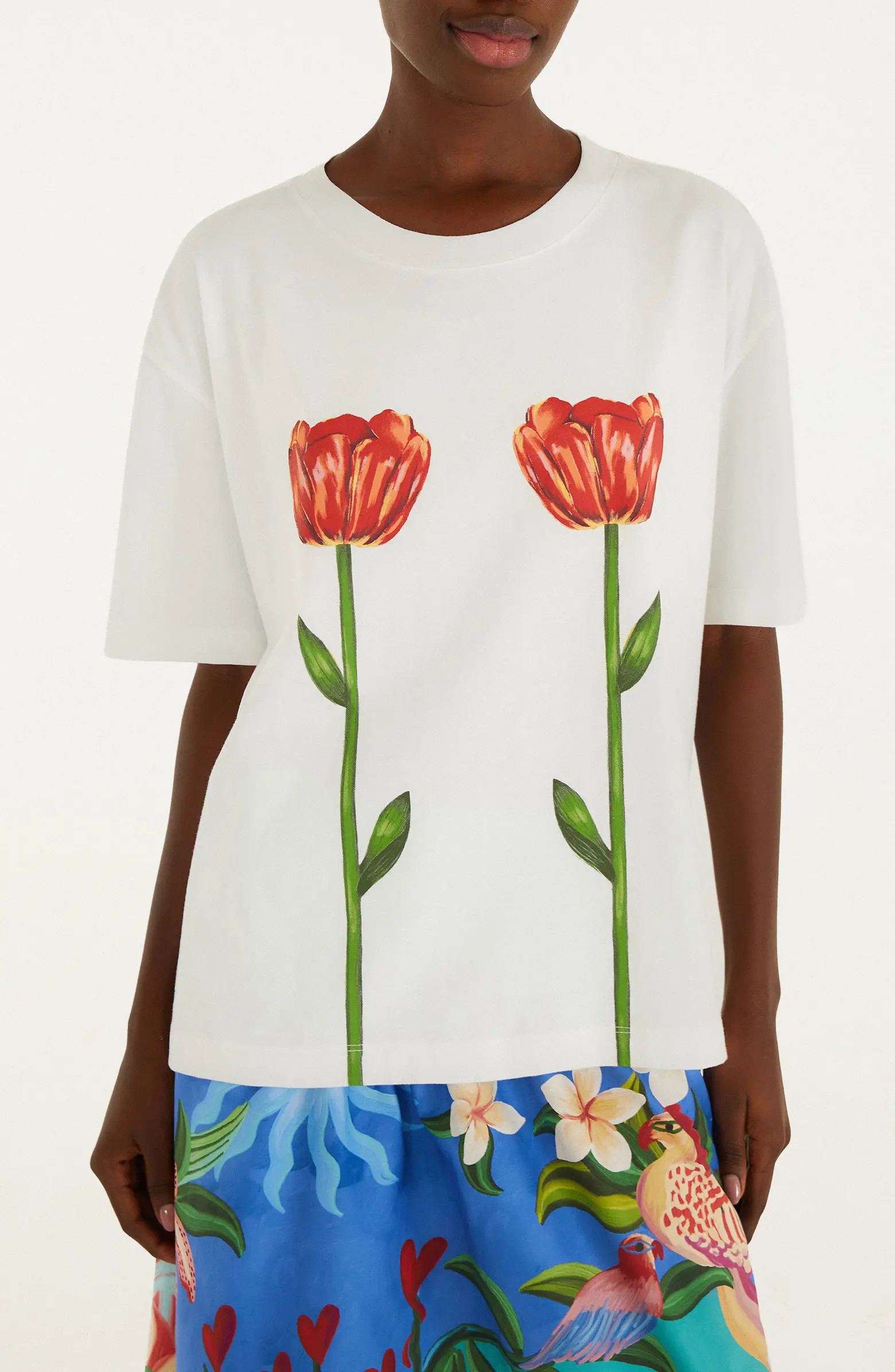 FARM Rio Tropical Rose Organic Cotton T-Shirt | Nordstrom | Nordstrom