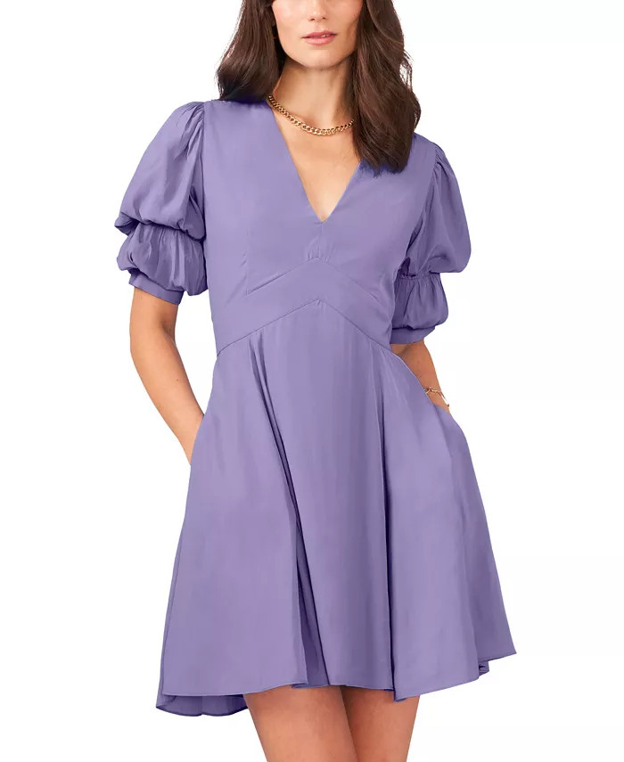 1.STATE Women's Short Puff Sleeve Tiered Short Dress & Reviews - Dresses - Women - Macy's | Macys (US)