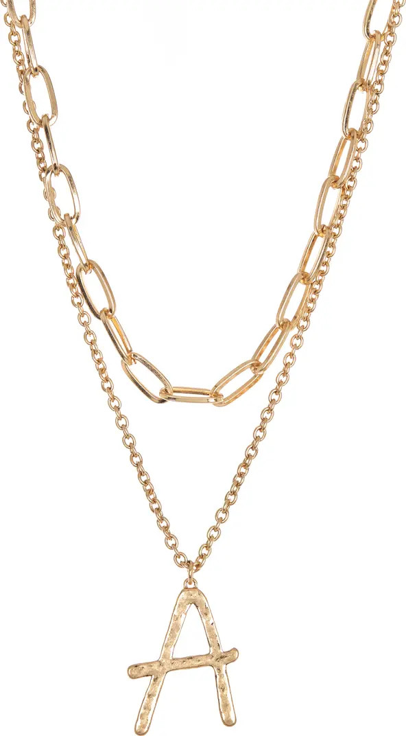 Melrose and Market Paper Clip Chain Initial Necklace | Nordstromrack | Nordstrom Rack
