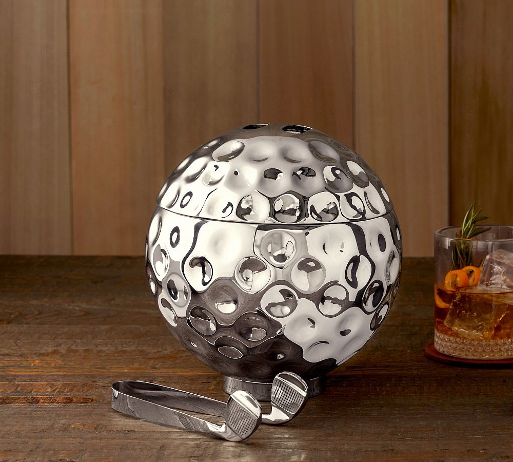 Figural Golf Ice Bucket &amp; Tongs | Pottery Barn (US)