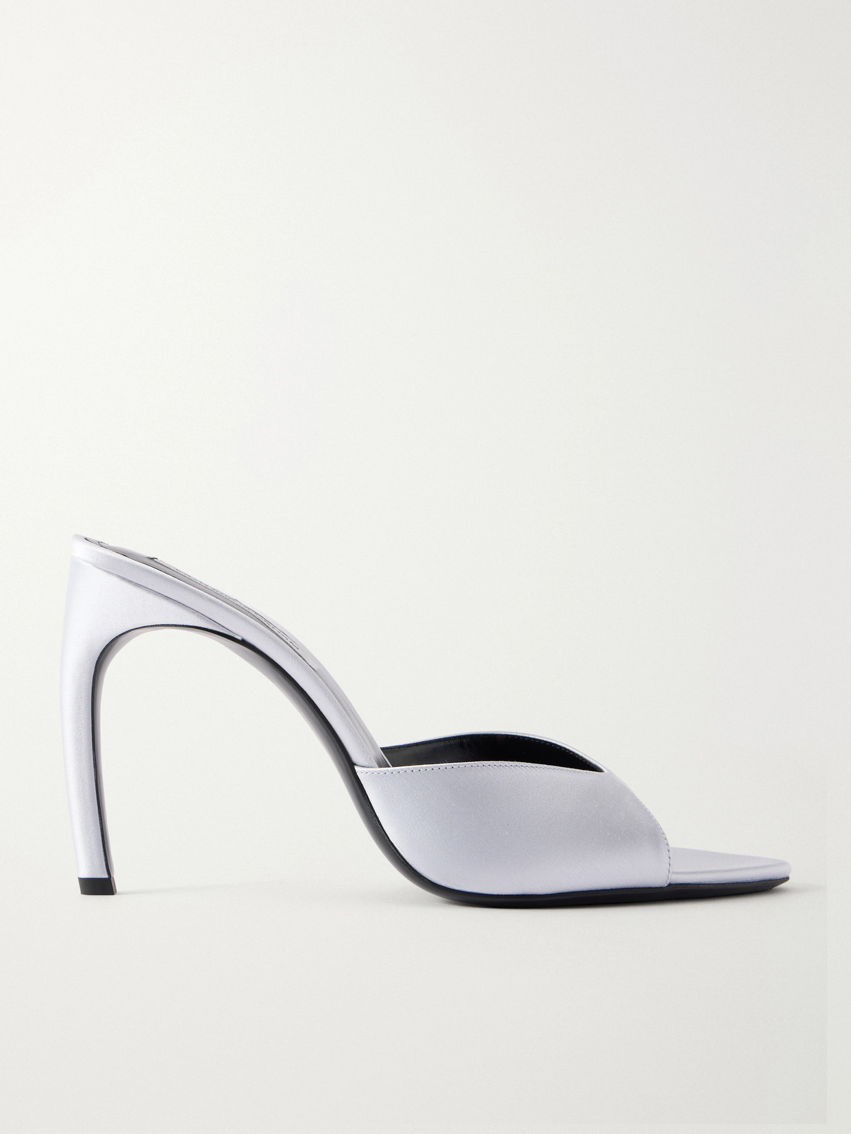 Victoria Beckham - Harlow Satin Mules - Silver | NET-A-PORTER (US)