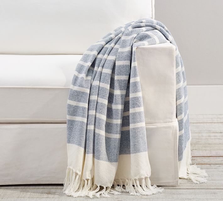 Everywhere Striped Indoor/Outdoor Throw | Pottery Barn (US)