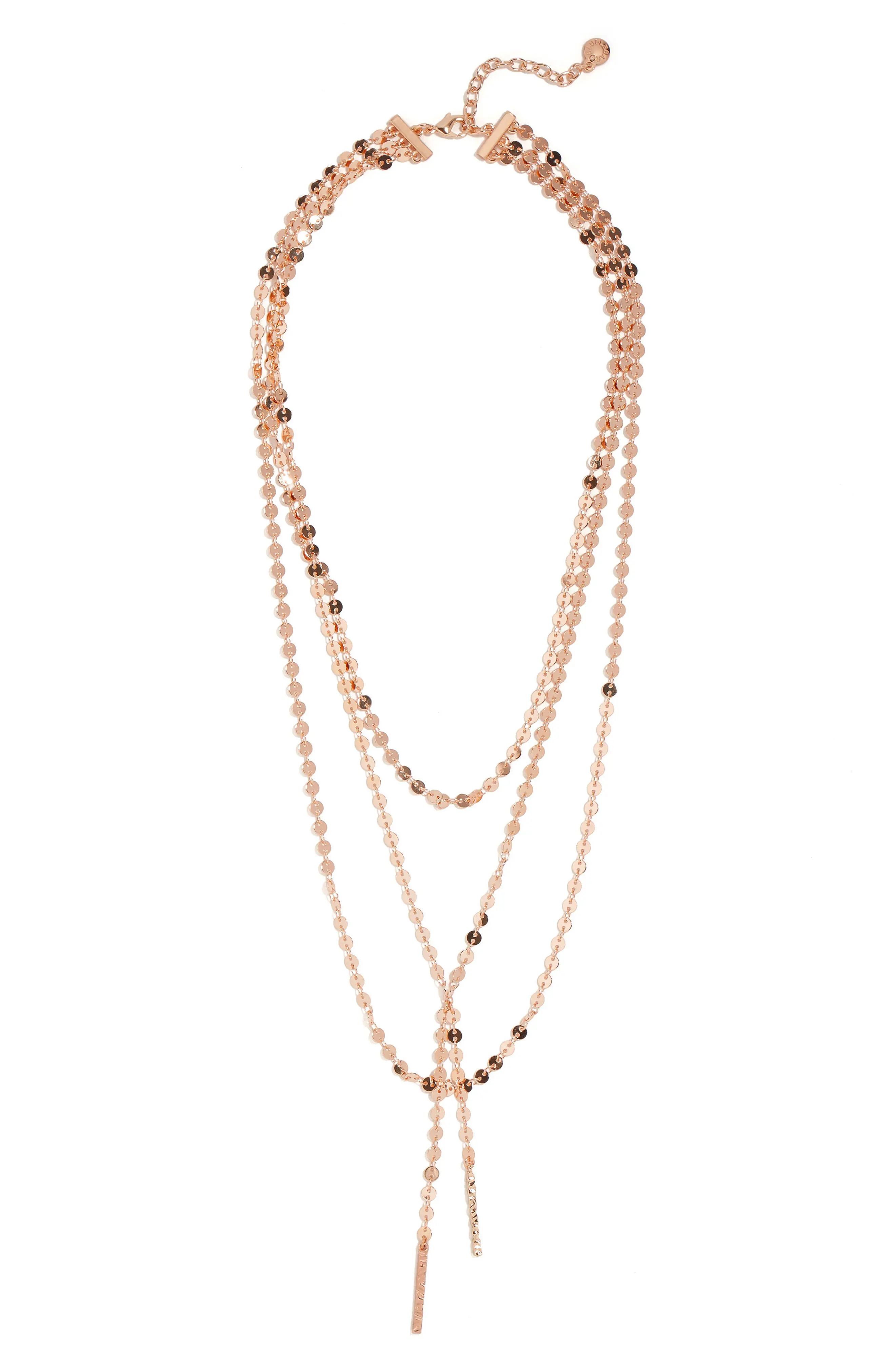 BaubleBar Amber Layered Chain Y-Necklace | Nordstrom