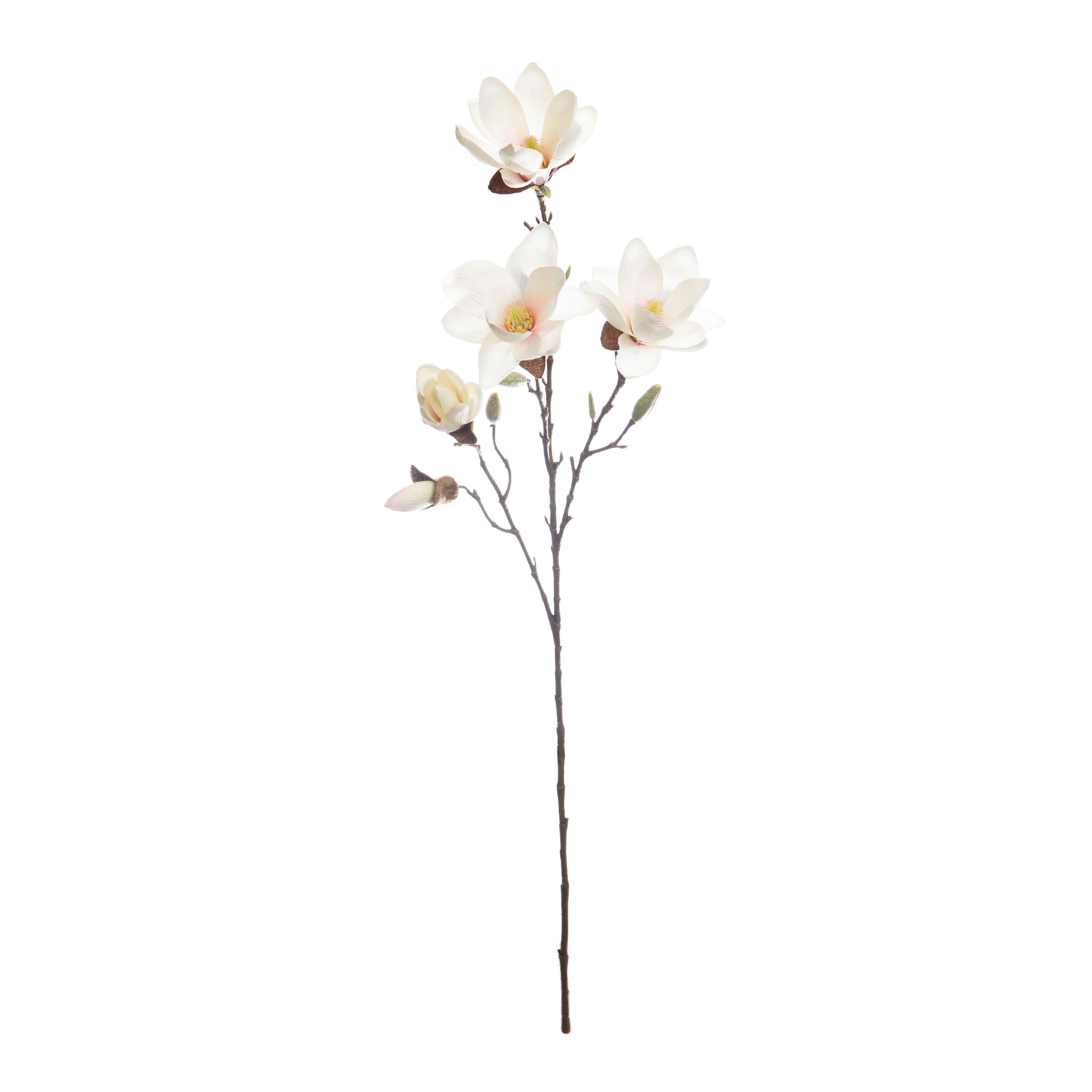 Cream Faux Magnolia Stem | World Market